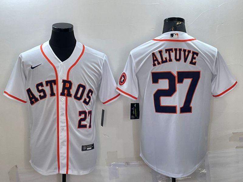 Men Houston Astros #27 Altuve White Game Nike 2022 MLB Jersey->houston astros->MLB Jersey